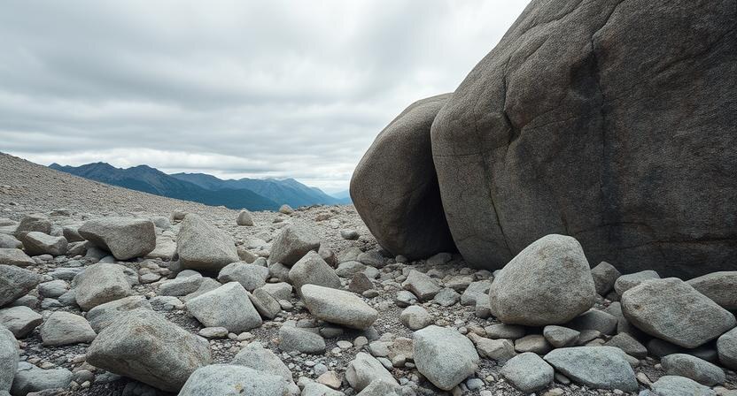 A rugged boulder field similar to where Mike Turner got trapped.