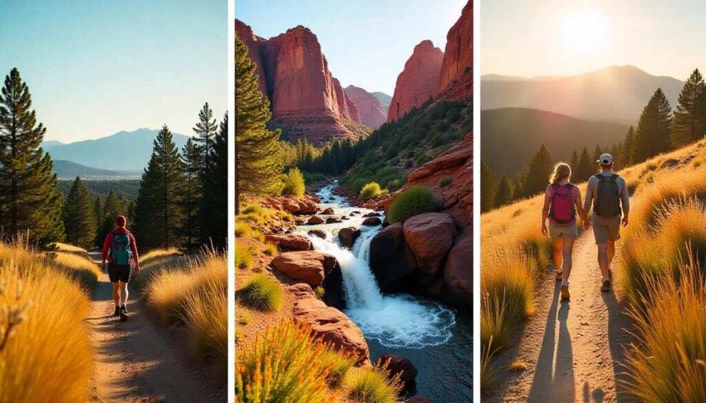 Scenic Colorado hiking trails near Denver, Colorado Springs, and Boulder with skyline views, waterfalls, and the Flatirons