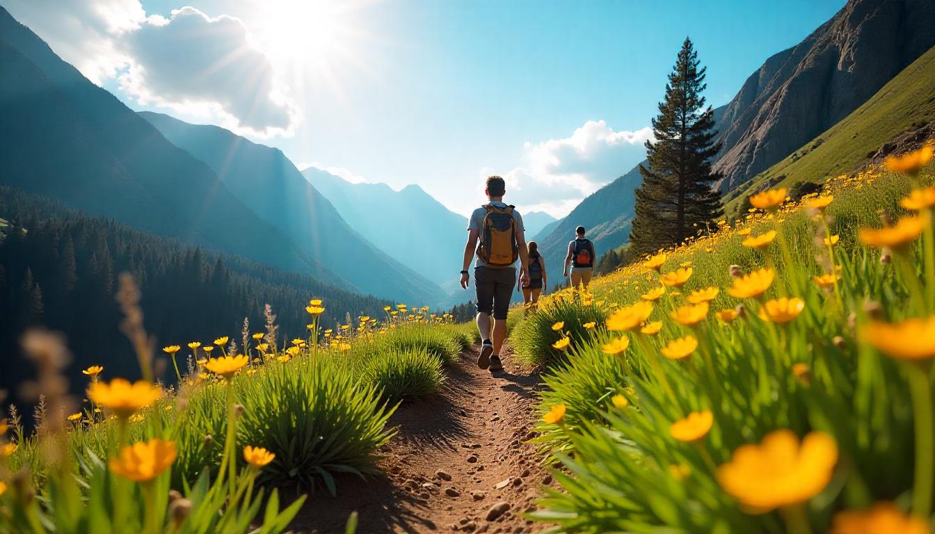Hikers exploring one of the best hiking trails in USA.