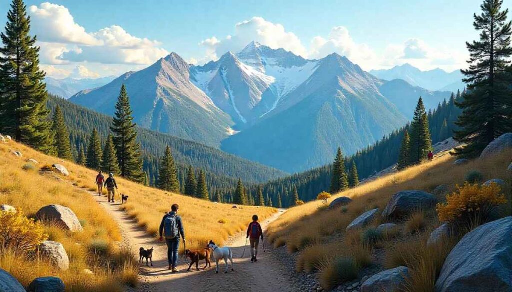 Visual representation of different Colorado hikes showing trail difficulty, seasons, regions, and hiker types