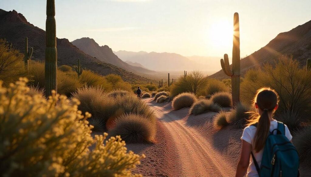 Expansive hiking trails with cacti and desert views at McDowell Sonoran Preserve in Scottsdale.