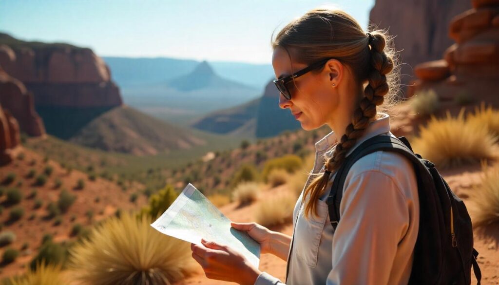 Hiker exploring the best hikes by district in Canyonlands. 