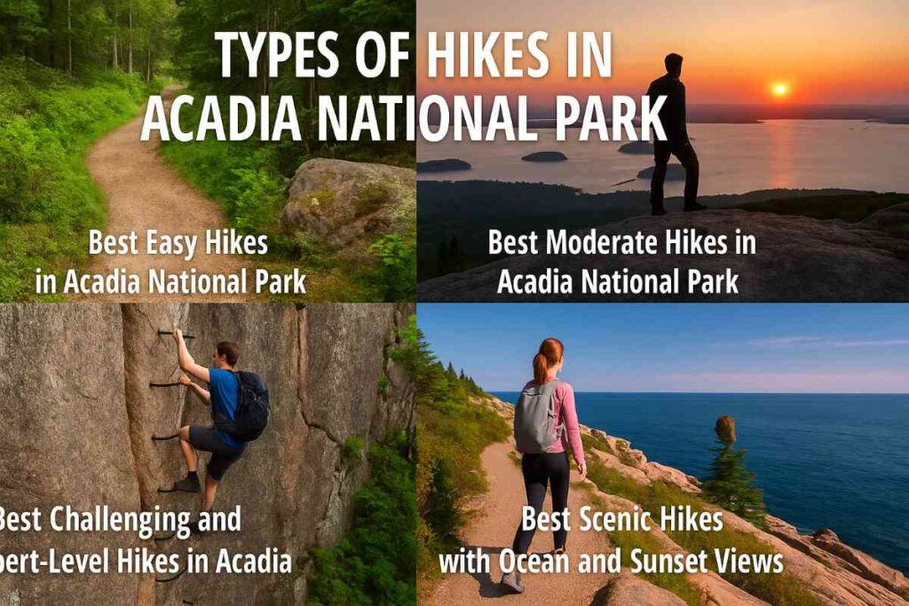 types of hiking in Acadia nationa Park
