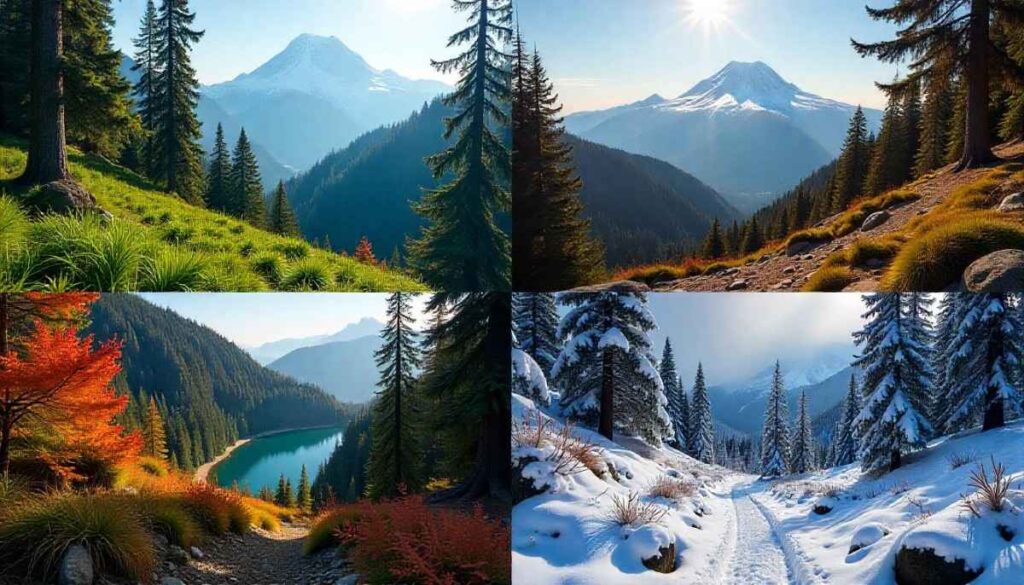 Seasonal hiking in Seattle displaying 4 season hiking in Seattle.
