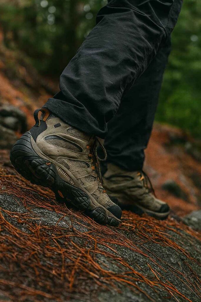 closeup of Merrell Moab 3 Mid Waterproof.