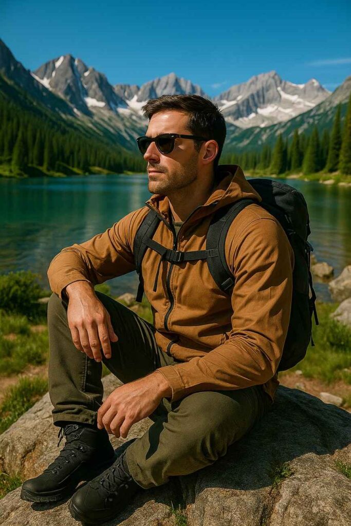 Hiker wearing Lowa Renegade Evo GTX Mid for testing and reviewing.