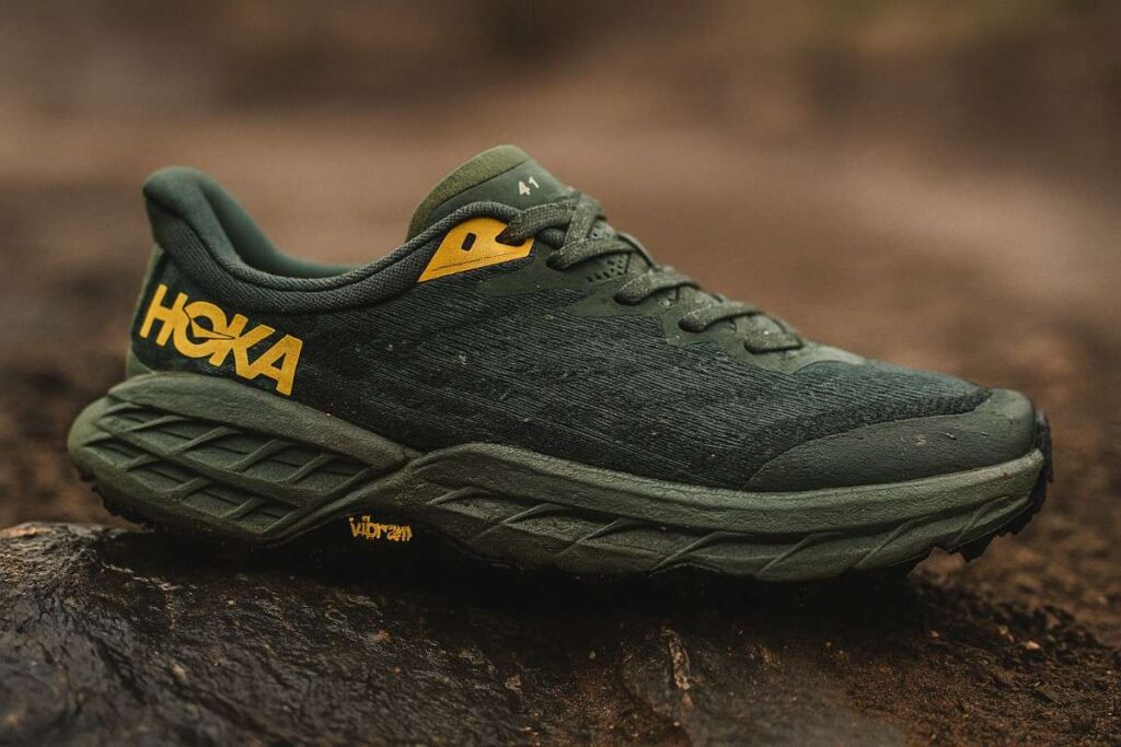 Close-up of Hoka Speedgoat 5.