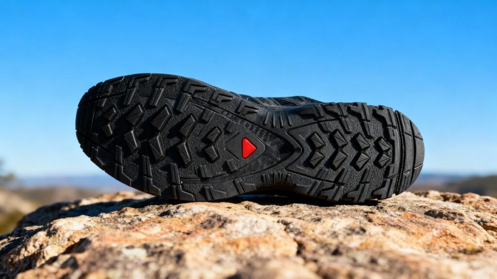 Close-up of Sole of Salomon XA Pro 3D.
