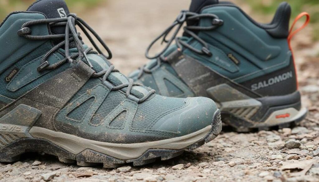 side by side view of Salomon X ultra 4 Mid GTX.