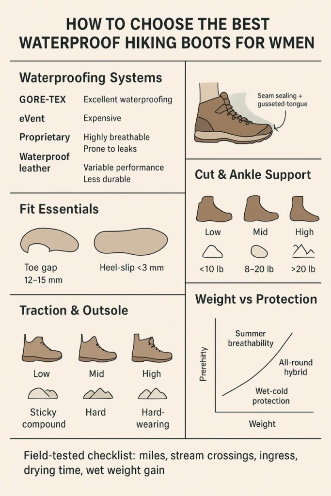 Buying Guide on Best Waterproof Hiking Boots for Women.