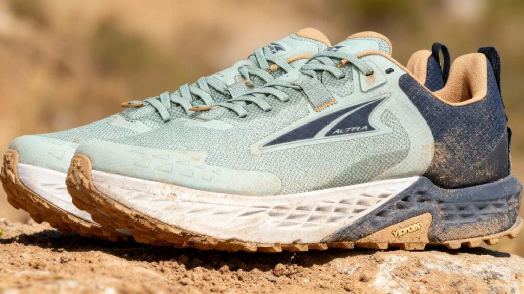 Dusted pair of Altra Timp 5.