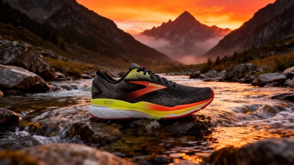 Cinematic shot of Brooks Ghost 16.