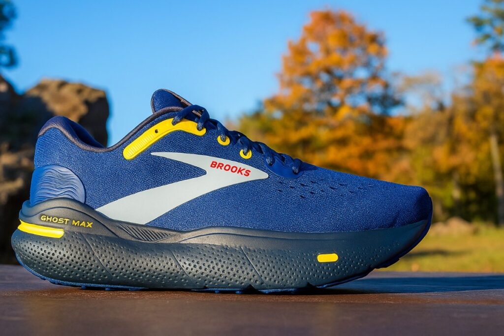 Close-up of Brooks Ghost Max.
