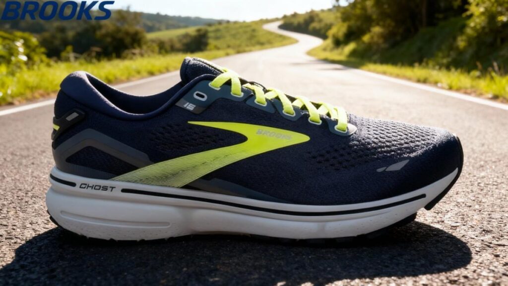 Close-up of Brooks Ghost 15.