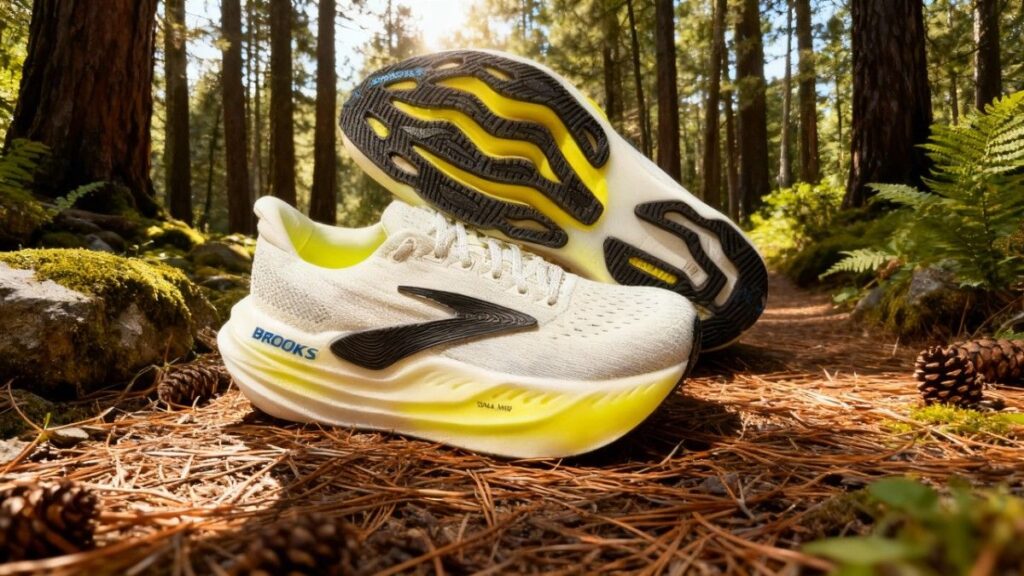 Pair of Brooks Glycerin Max displaying the outsole.