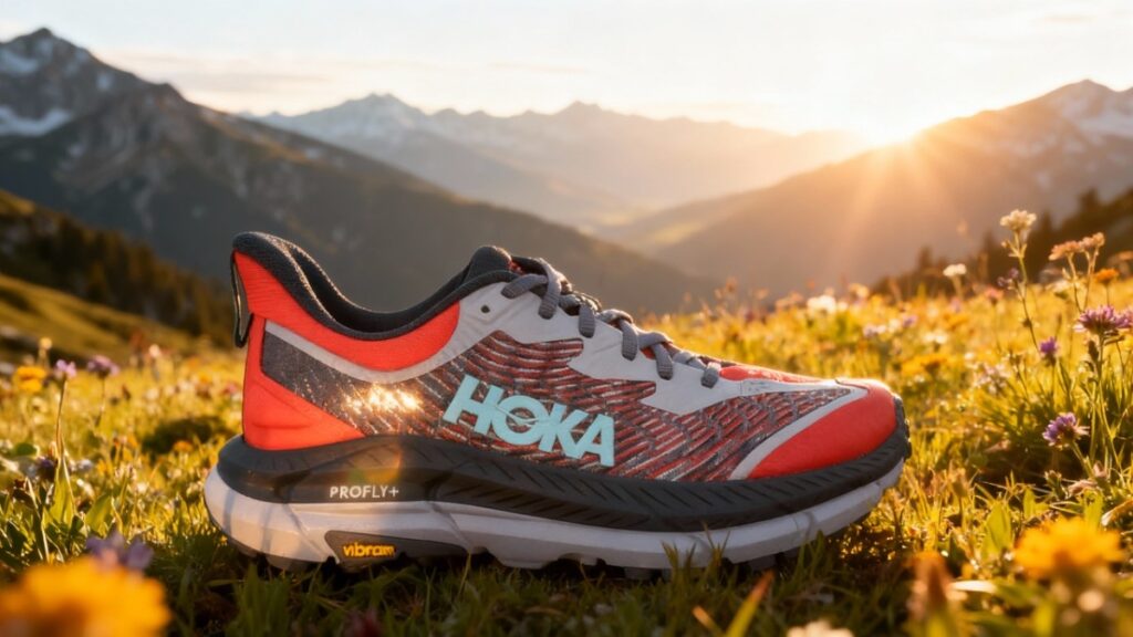 Close-up of HOKA Mafate Speed 4