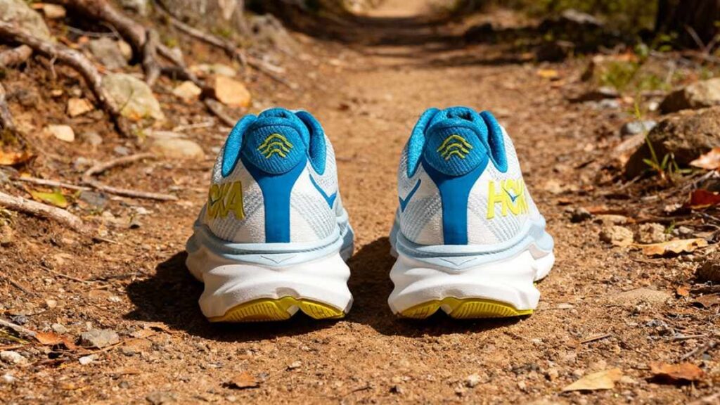 Back view of HOKA Clifton 9 pair.
