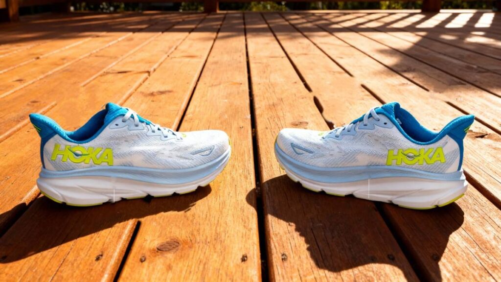 Side-by-side shot of HOKA Clifton 9.