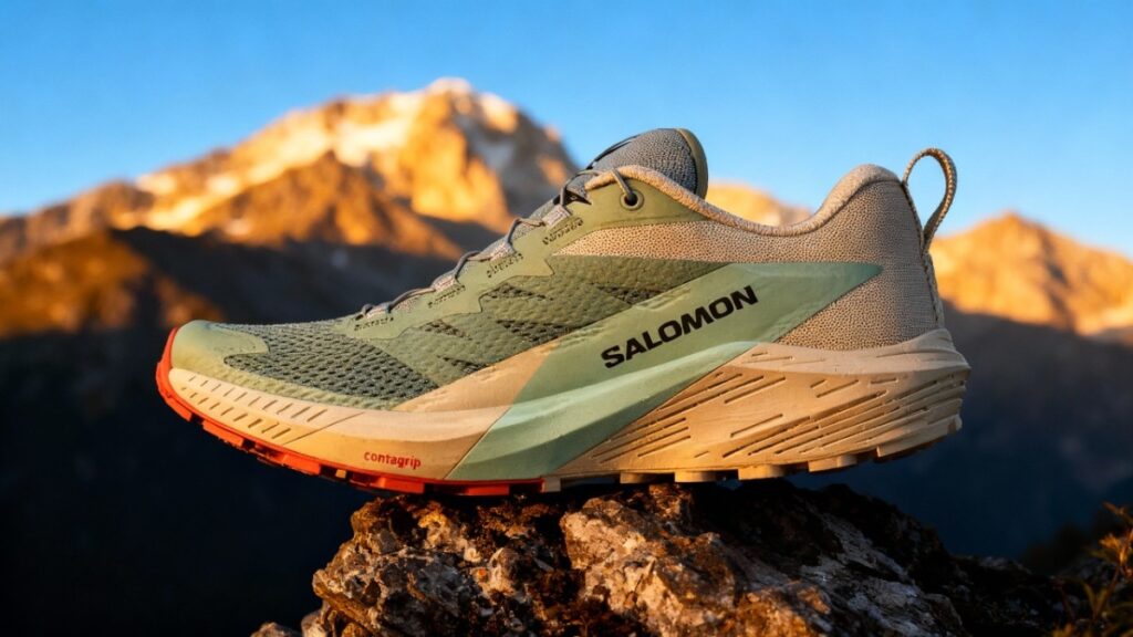 Dynamic shot of Salomon Sense Ride 5