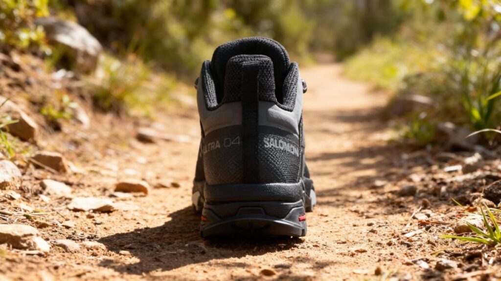 Heel view of Salomon X Ultra 4 GTX.