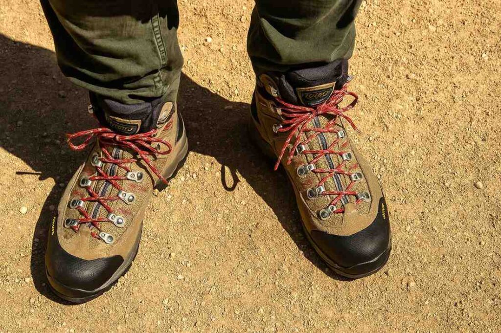 Selfie style shot of Asolo Fugitive GTX.