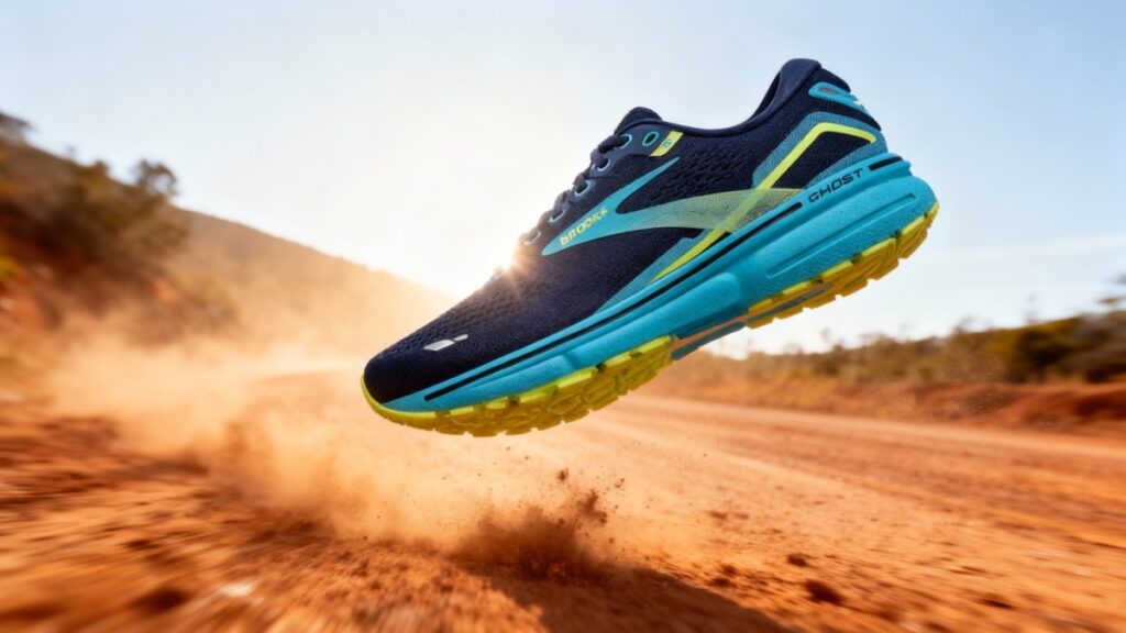 Dynamic shot of Brooks Ghost 15.