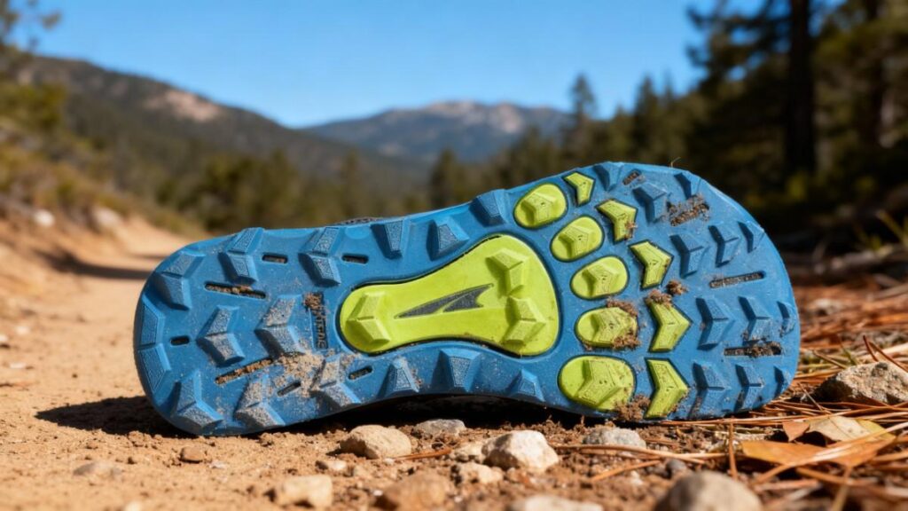 Altra Lone Peak 5's outsole shot.