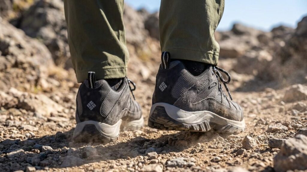 Low angle heels view of Columbia Crestwood. 