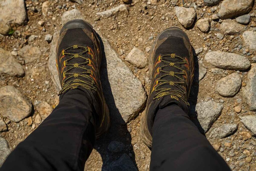 Above angle view of La Sportiva Ultra Raptor II Mid GTX.