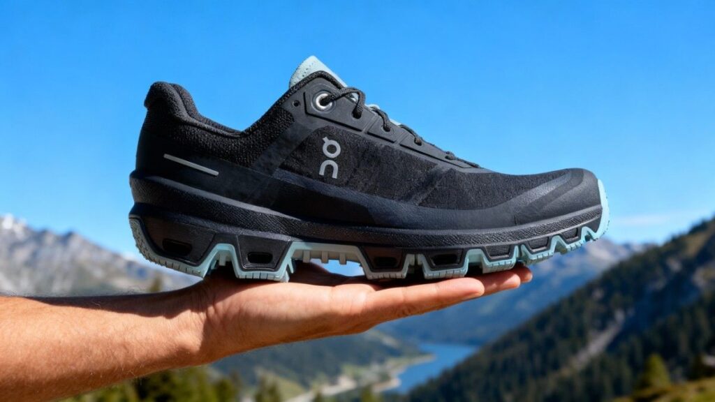 On Cloudventrure placed on hiker's palm.